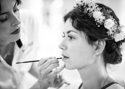 Photo de la préparation de la mariée dans un salon de Limoges